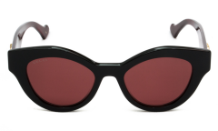 Gucci GG0957S 005 BLACK BURGUNDY RED Kadin Günes Gözlügü